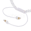 4Pcs 4 Style Glass & Brass Moon & Star Braided Bead Bracelets Set BJEW-JB09640-5