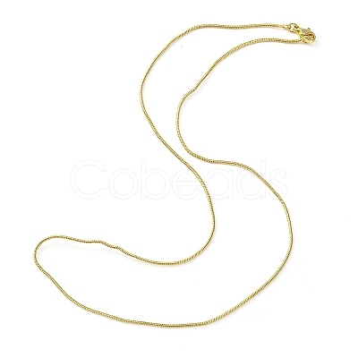 Brass Round Snake Chain Necklace for Women MAK-YW0001-07-1