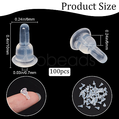 SOFPLATE Clear Silicone Full-covered Ear Nuts FIND-SP0001-18D-1