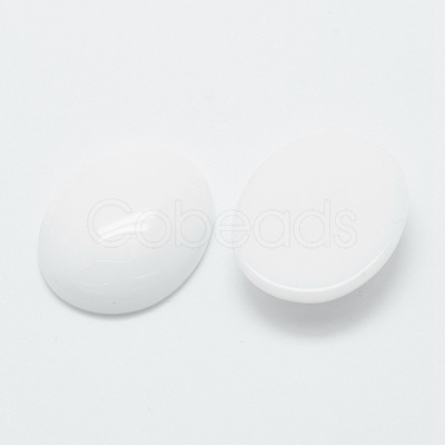 Opaque Glass Cabochons G-G759-P01-1