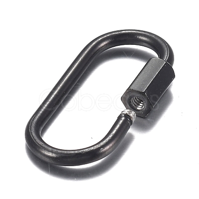 304 Stainless Steel Screw Carabiner Lock Charms STAS-H107-04A-1