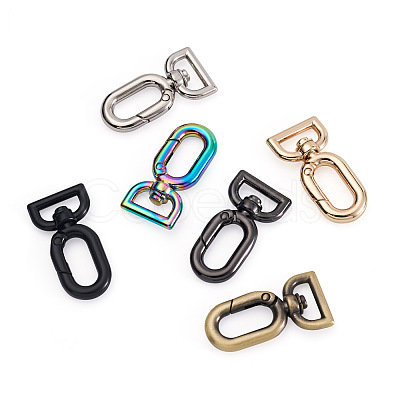 Biyun 12Pcs 6 Colors Zinc Alloy Swivel Clasps FIND-BY0001-06-1