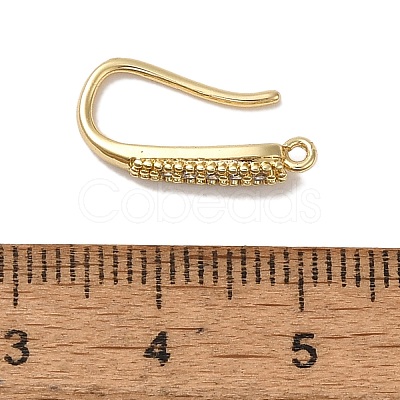 Rack Plating Brass Micro Pave Clear Cubic Zirconia Earring Hooks KK-A231-11G-1