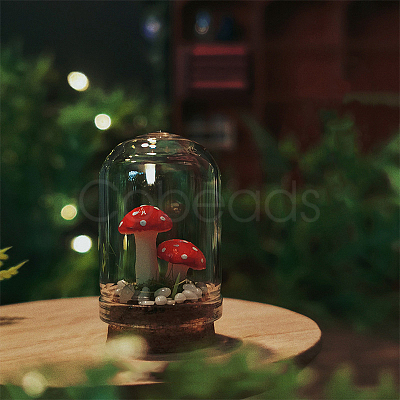 Resin Mushroom Bell Jar Model PW-WG8B3E0-01-1