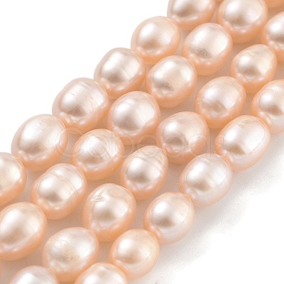 Natural Cultured Freshwater Pearl Beads Strands PEAR-P062-08I-1