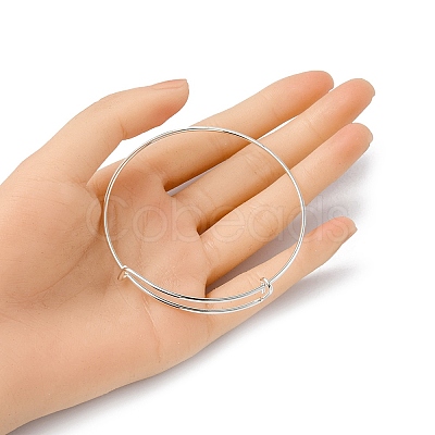 Adjustable Iron Expandable Bangle Making BJEW-YW0001-06S-1