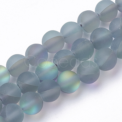 Synthetic Moonstone Beads Strands G-S283-06-10mm-1