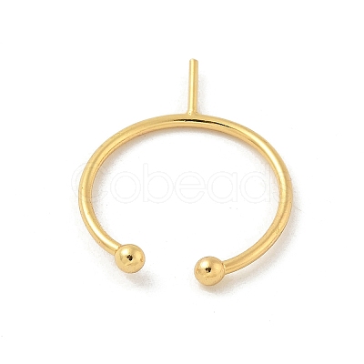 Brass Open Cuff Ring Settings KK-G518-04G-03-1