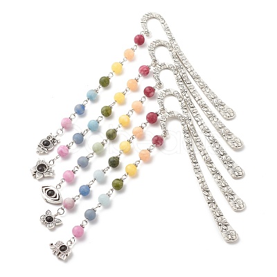 Tibetan Style Alloy Bookmarks AJEW-JK00182-1