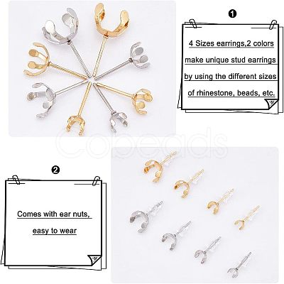 Unicraftale 304 Stainless Steel Stud Earring Findings STAS-UN0021-88-1