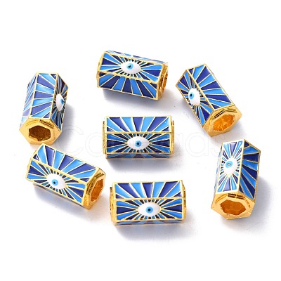 Alloy Enamel Beads ENAM-F141-02B-G-1