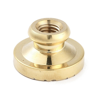 Texture Theme Roung Brass Stamp Head AJEW-M036-06H-G-1