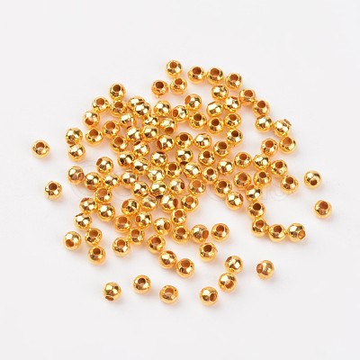 Golden Round Iron Spacer Beads X-E006-G-1