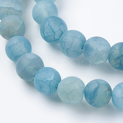 Natural Weathered Agate Beads Strands G-G589-10mm-14-1