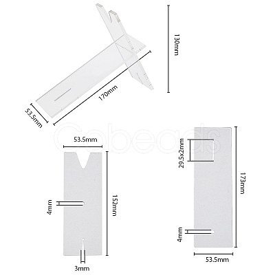 SUPERFINDINGS 2 Sets Transparent Acrylic Knife Display Stand AJEW-FH0003-64-1