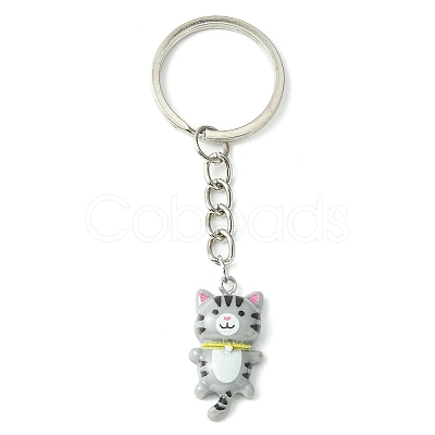 Cat Resin Pendants Keychain KEYC-JKC00500-1