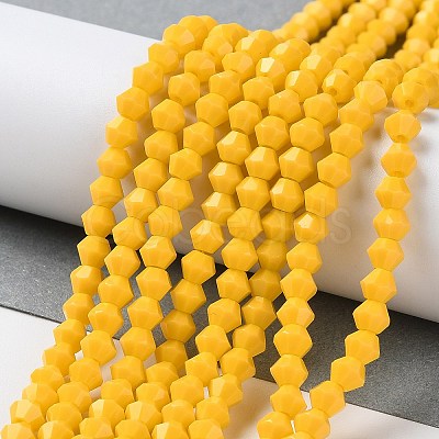 Opaque Solid Color Imitation Jade Glass Beads Strands GLAA-F029-P4mm-04-1