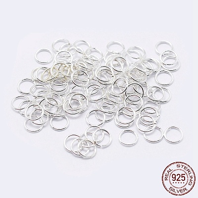 925 Sterling Silver Open Jump Rings STER-F036-02S-0.7x3mm-1