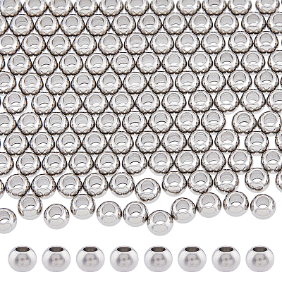 DICOSMETIC 200Pcs 201 Stainless Steel Spacer Beads STAS-DC0015-02-1