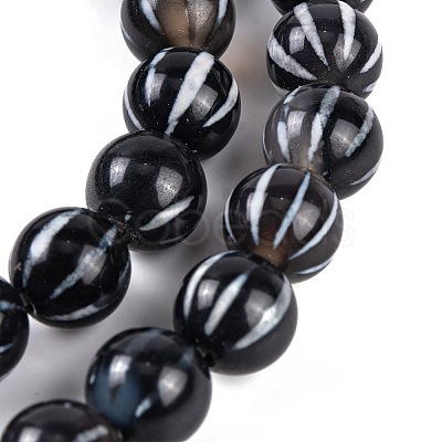 Tibetan Style dZi Beads Strands G-C133-A03-02-1