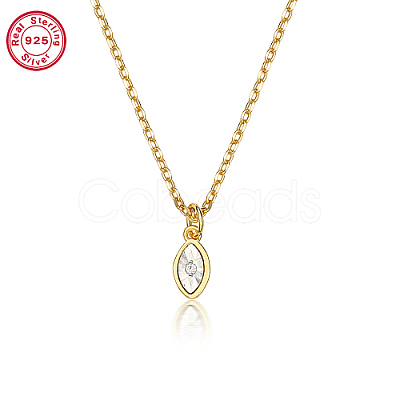 Cubic Zirconia Horse Eye Pendant Necklace HS1308-1