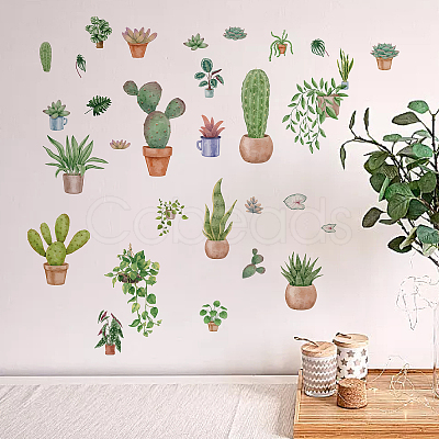 16 Sheets 8 Styles Waterproof PVC Wall Stickers DIY-WH0345-017-1