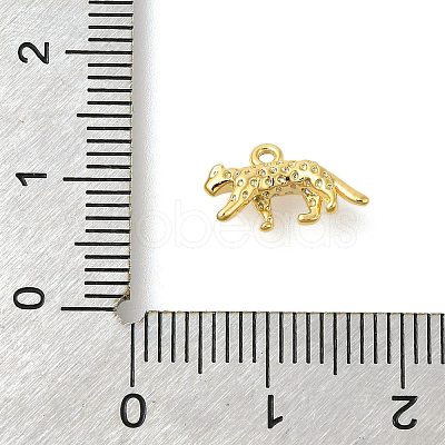 Leopard Rack Plating Brass Pendants Charms KK-S396-43G-1