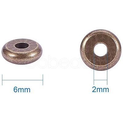 Brass Spacer Beads KK-PH0034-40-1