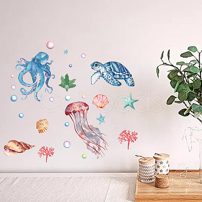 8 Sheets 8 Styles PVC Waterproof Wall Stickers DIY-WH0345-051-1