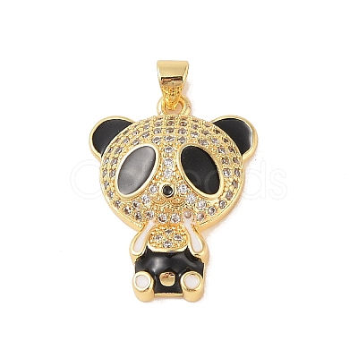 Brass Micro Pave Cubic Zirconia Pendants KK-E111-42G-01-1