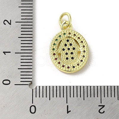 Brass Micro Pave Cubic Zirconia Pendants KK-M283-13G-02-1