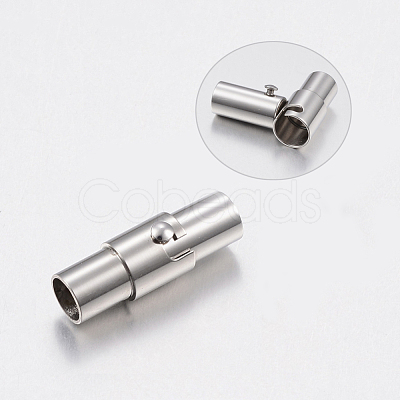 Tarnish Resistant 304 Stainless Steel Column Locking Tube Magnetic Clasps STAS-E089-05C-1