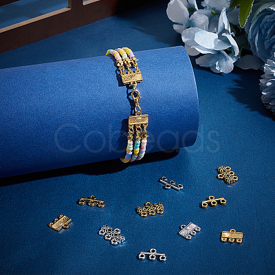 PandaHall Elite 84Pcs 6 Styles Alloy Chandelier Components Links FIND-PH0020-20-1