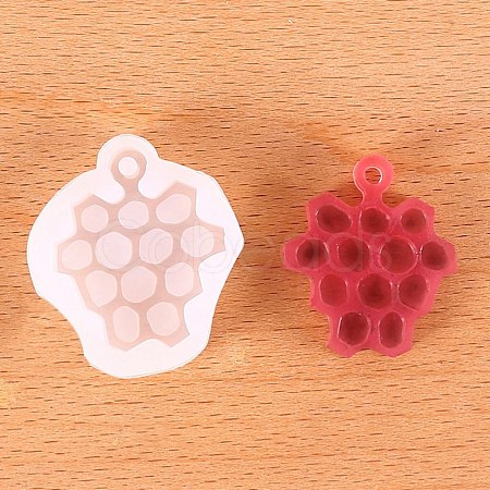 DIY Honeycomb Silicone Pendant Molds DIY-C013-06-1