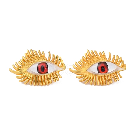 Plastic Eyes Stud Earrings EJEW-Z029-01C-1