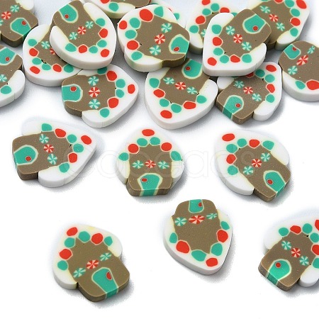 Christmas Theme Handmade Polymer Clay Cabochons CLAY-M005-20-1