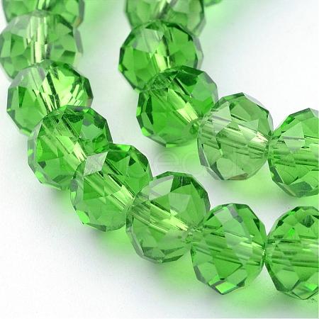 Handmade Imitate Austrian Crystal Faceted Rondelle Glass Beads X-G02YI0I2-1
