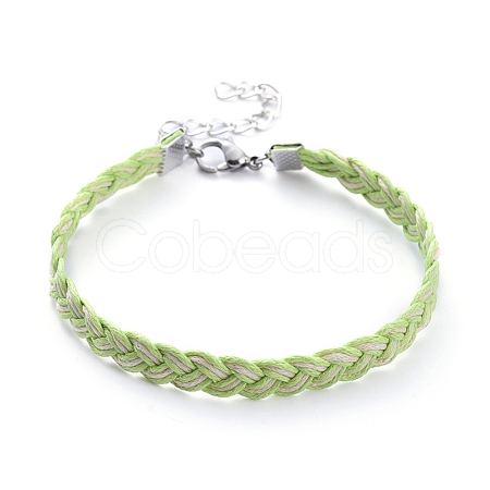 Unisex Waxed Cotton Cord Bracelets BJEW-JB05140-03-1