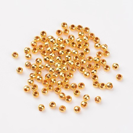 Golden Round Iron Spacer Beads X-E006-G-1