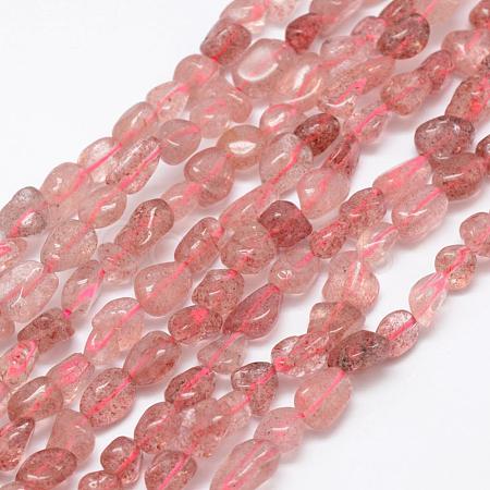 Natural Strawberry Quartz Beads Strands G-F521-43-1