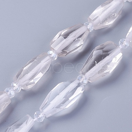 Natural Quartz Crystal Beads Strands G-L492-17-1