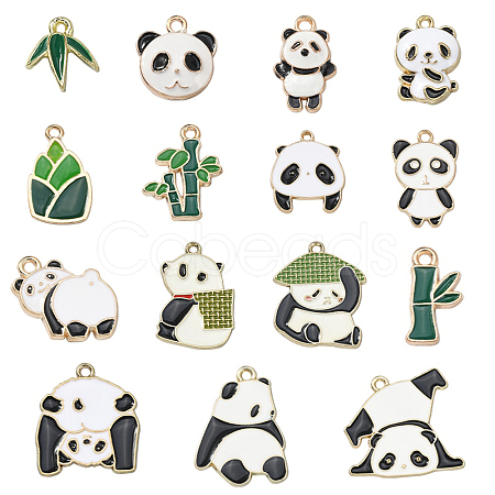 30Pcs 15 Styles Alloy Enamel Pendants ENAM-CJ0003-13-1