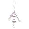 Imitation Gemstone Acrylic Mobile Straps, with Alloy Charms, Heart Wing Moon Star, Plum, 130mm