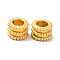 Rack Plating Brass Beads, Long-Lasting Plated, Lead Free & Cadmium Free, Column, Real 18K Gold Plated, 6x4mm, Hole: 3mm