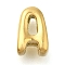 Ion Plating(IP) 304 Stainless Steel Slide Charms, Real 14K Gold Plated, Letter A, 8.5x5.5x4mm, Hole: 3x2mm