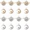 Unicraftale 32Pcs 4 Style Alloy Rhinestone Pendants, Planet & Crescent Moon, Cadmium Free & Nickel Free & Lead Free, Platinum & Light Gold, 15~15.5x11.5~18.5x2.5~3mm, Hole: 1.8~2mm, 8Pcs/style