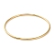 Ion Plating(IP) 304 Stainless Steel Simple Plain Bangle for Women, Golden, Inner Diameter: 2-1/8 inch(5.5cm)