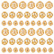 PandaHall Elite 60Pcs 3 Style Brass Hollow Beads, Round, Golden, 4~8mm, 20pcs/style