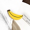 Cellulose Acetate(Resin) ALligator Hair Clips, Banana, 40x24mm