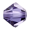 Preciosa&reg Crystal Beads, Czech Crystal, Bicone(451 69 302 Rondelle), 20410 Tanzanite, 3mm, Hole: 0.8mm